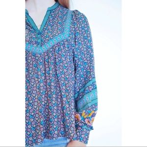 Boutique Retro Floral Blouse